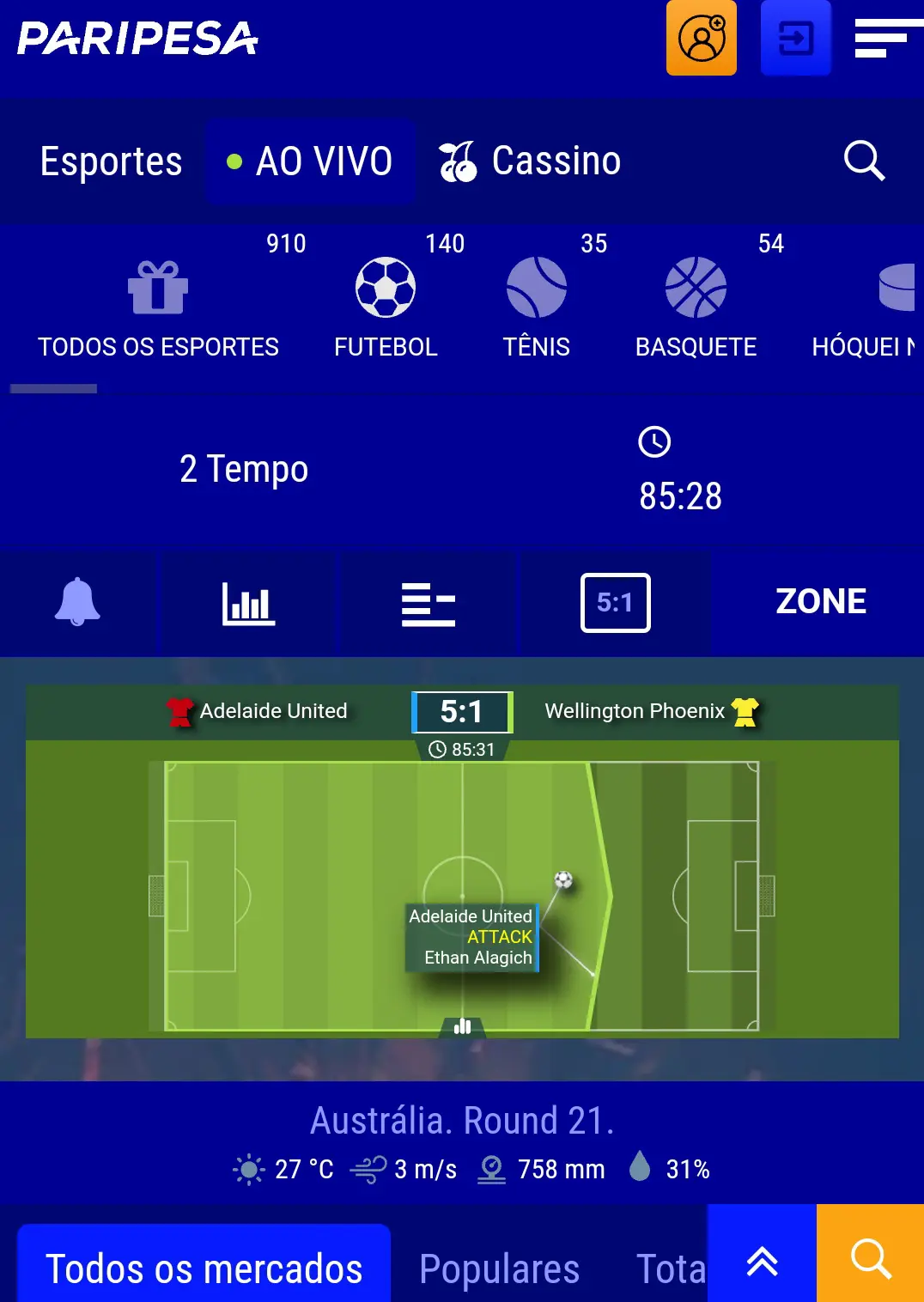 Transmissão ao vivo Transmissão ao vivo